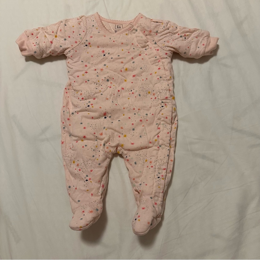 Baby Gap Pink Starry Kids One Piece Footies Newborn